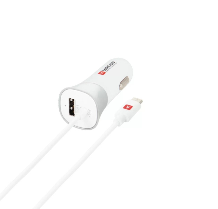 SKROSS USB-billaddare med micro-USB-kabel ryhmässä ÄLYPUHELIMET JA TABLETIT / Laturit & Kaapelit / Autolaturi / Autolaturi microUSB @ TP E-commerce Nordic AB (C60753)