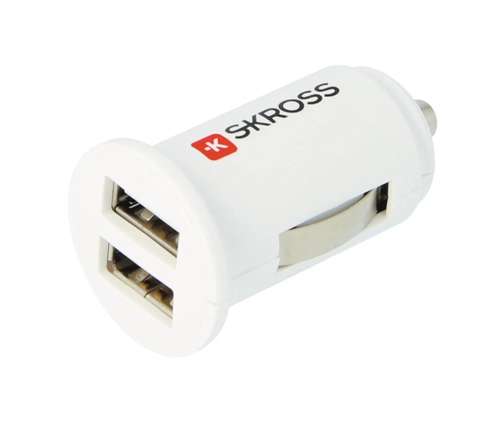 SKROSS Midget Dual USB-billaddare ryhmässä ÄLYPUHELIMET JA TABLETIT / Laturit & Kaapelit / Autolaturi / Autolaturi USB @ TP E-commerce Nordic AB (C60756)