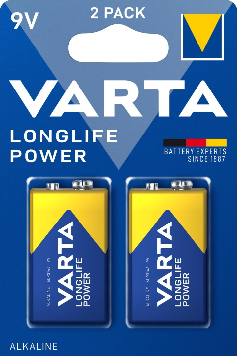 Varta Longlife Power 9V 2 Pack (B) ryhmässä KODINELEKTRONIIKKA / Paristot & Laturit / Akut / 9V @ TP E-commerce Nordic AB (C60783)