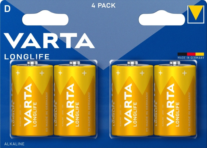 Varta Longlife D 4 Pack ryhmässä KODINELEKTRONIIKKA / Paristot & Laturit / Akut / Muut @ TP E-commerce Nordic AB (C60787)