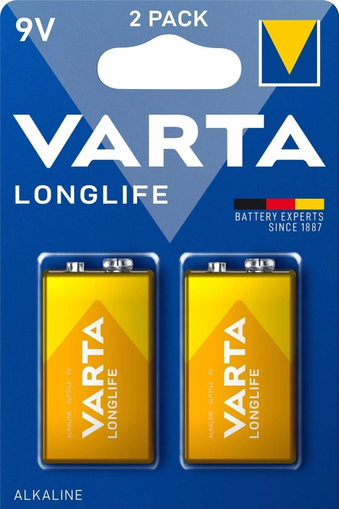 Varta Longlife 9V 2 Pack (B) ryhmässä KODINELEKTRONIIKKA / Paristot & Laturit / Akut / 9V @ TP E-commerce Nordic AB (C60788)