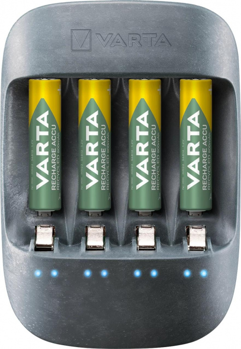 Varta Eco Charger + 4x AA Batteries (56816), 2100 mAh ryhmässä KODINELEKTRONIIKKA / Paristot & Laturit / Ladattavat paristot / AA @ TP E-commerce Nordic AB (C60793)