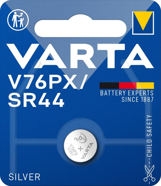Varta V76PX/SR44 Silver Coin 1 Pack ryhmässä KODINELEKTRONIIKKA / Paristot & Laturit / Akut / Nappiparistot @ TP E-commerce Nordic AB (C60805)