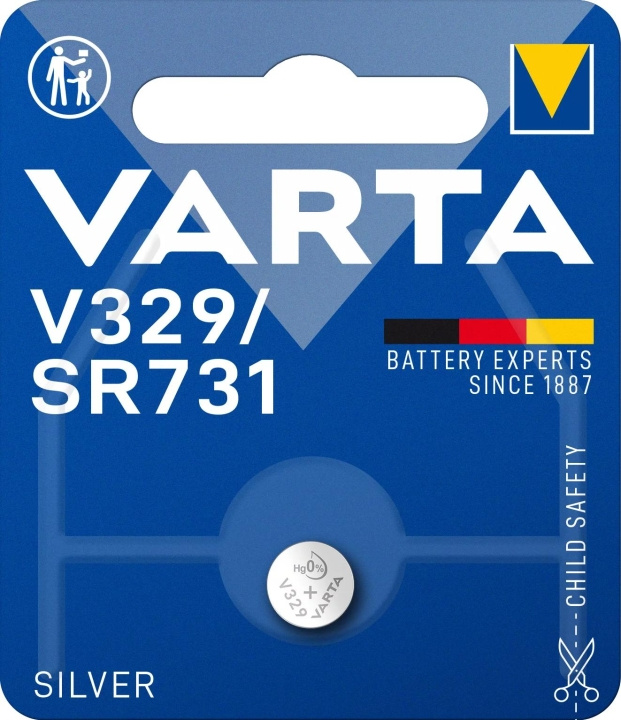 Varta V329/SR731 hopeakolikko 1 pakkaus ryhmässä KODINELEKTRONIIKKA / Paristot & Laturit / Akut / Nappiparistot @ TP E-commerce Nordic AB (C60807)
