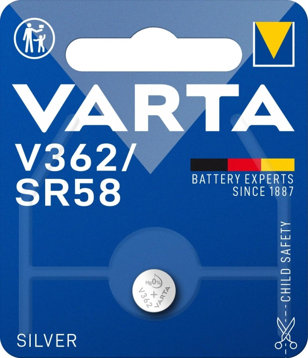Varta V362/SR58 Silver Coin 1 Pack ryhmässä KODINELEKTRONIIKKA / Paristot & Laturit / Akut / Nappiparistot @ TP E-commerce Nordic AB (C60808)