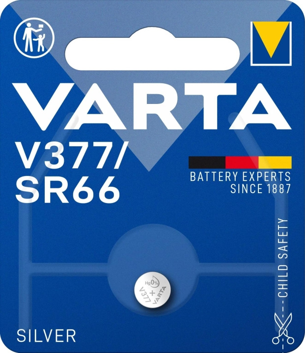 Varta V377/SR66 Silver Coin 1 Pack (B) ryhmässä KODINELEKTRONIIKKA / Paristot & Laturit / Akut / Nappiparistot @ TP E-commerce Nordic AB (C60810)