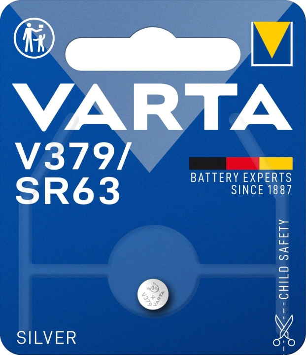 Varta V379/SR63 Silver Coin 1 Pack ryhmässä KODINELEKTRONIIKKA / Paristot & Laturit / Akut / Nappiparistot @ TP E-commerce Nordic AB (C60811)