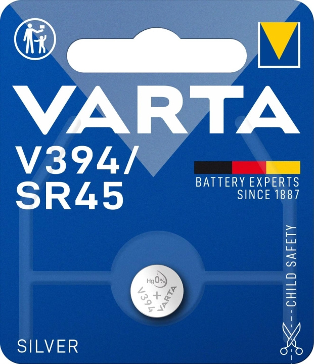 Varta V394/SR45 Silver Coin 1 Pack ryhmässä KODINELEKTRONIIKKA / Paristot & Laturit / Akut / Nappiparistot @ TP E-commerce Nordic AB (C60813)