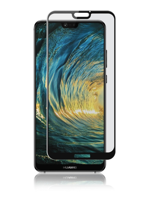 panzer Huawei P20 Lite, Curved Glass, Black ryhmässä ÄLYPUHELIMET JA TABLETIT / Puhelimen suojakotelo / Huawei @ TP E-commerce Nordic AB (C60851)