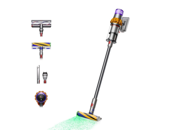 Dyson V15 Detect Absolute Yellow/Nickel (2023) dammsugare/handhållen ryhmässä KOTI, TALOUS JA PUUTARHA / Siivoustuotteet / Imurit & Tarvikkeet / Varsi-imurit @ TP E-commerce Nordic AB (C60901)