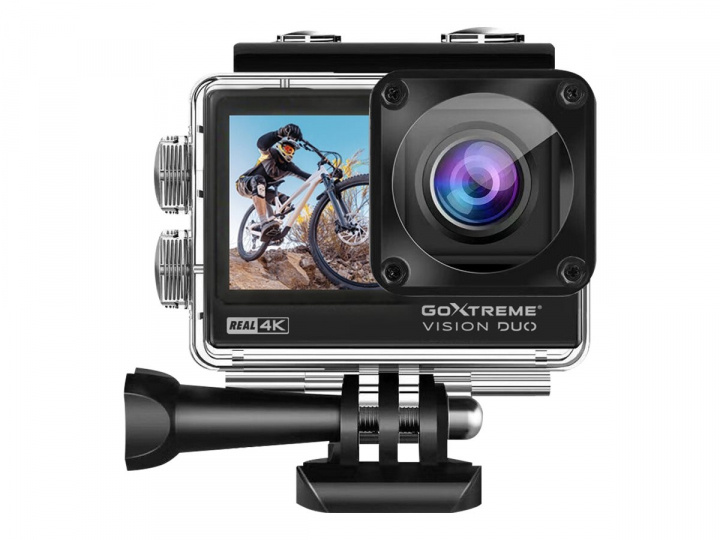 Easypix GoXtreme Vision DUO 4K-toimintakamera ryhmässä URHEILU, VAPAA-AIKA JA HARRASTUS / Action-kamerat & Tarvikkeet / Actionkamerat @ TP E-commerce Nordic AB (C60939)