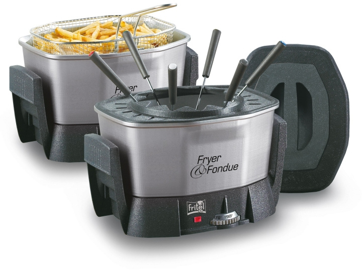 FRITEL Starter Deep Fryer / Fondue 1.5 liters Black/Gray/Silver ryhmässä KOTI, TALOUS JA PUUTARHA / Kodinkoneet / Airfryers ja rasvakeittimet @ TP E-commerce Nordic AB (C61076)