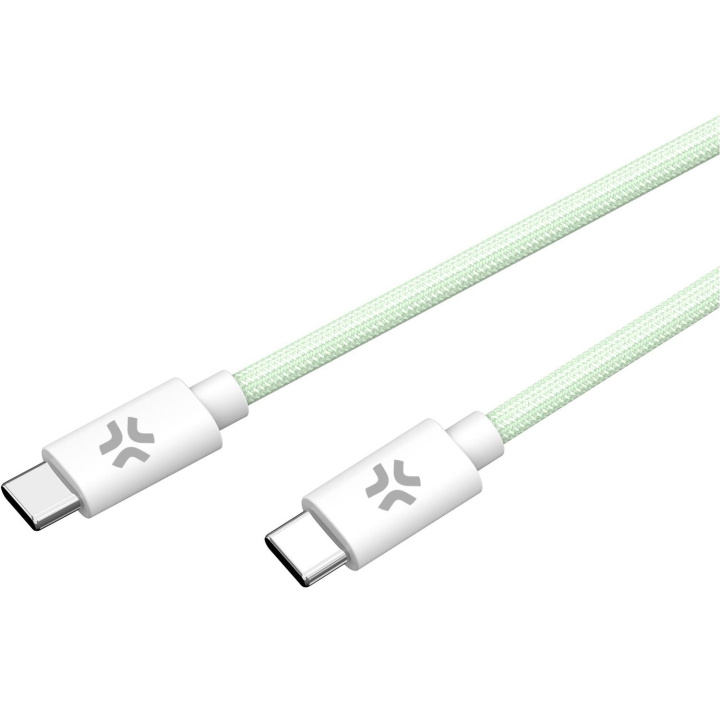 Celly USB-C - USB-C-kabel 60W 1,5 m Grön ryhmässä ÄLYPUHELIMET JA TABLETIT / Laturit & Kaapelit / Kaapelit / Tyyppi C -kaapelit @ TP E-commerce Nordic AB (C61394)