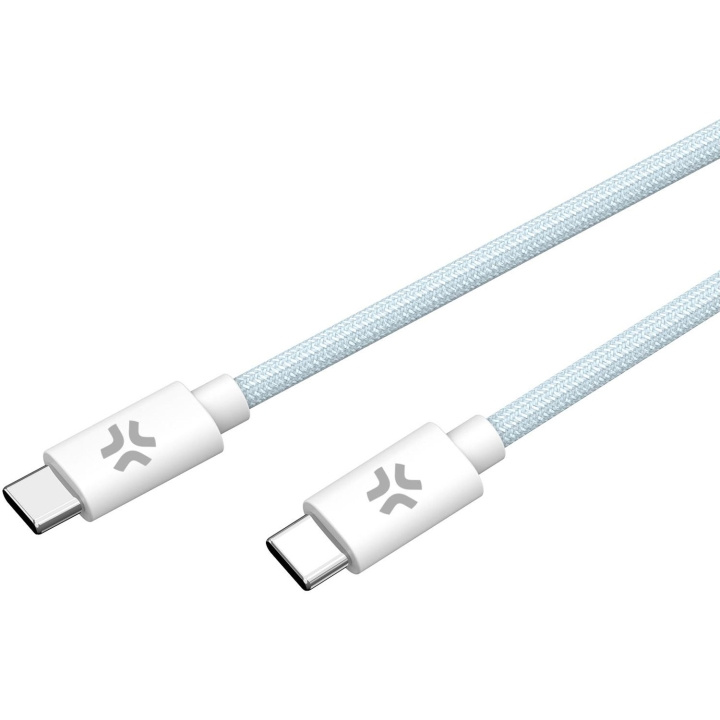 Celly USB-C - USB-C-kabel 60W 1,5 m Ljusblå ryhmässä ÄLYPUHELIMET JA TABLETIT / Laturit & Kaapelit / Kaapelit / Tyyppi C -kaapelit @ TP E-commerce Nordic AB (C61395)