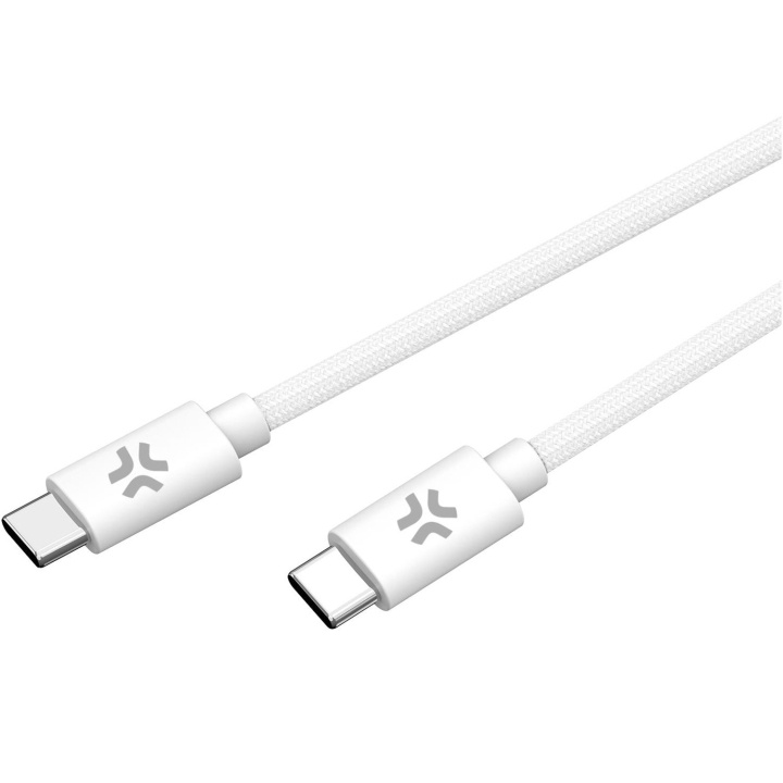 Celly USB-C - USB-C-kabel 60W 1,5 m Vit ryhmässä ÄLYPUHELIMET JA TABLETIT / Laturit & Kaapelit / Kaapelit / Tyyppi C -kaapelit @ TP E-commerce Nordic AB (C61397)