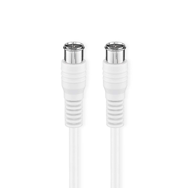 Nedis Satelliitti- ja Antennikaapeli | F-pikaliitin uros | F-pikaliitin uros | Niklattu | 75 Ohm | Tuplasuojattu | 5.00 m | Pyöreä | PVC | Valkoinen | Laatikko ryhmässä KODINELEKTRONIIKKA / Kaapelit & Sovittimet / Antennikaapelit & Tarvikkeet / Antenni johdot @ TP E-commerce Nordic AB (C61423)