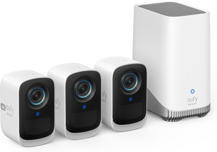 Anker eufyCam 3C -valvontajärjestelmä kolmella kameralla, 4K-tarkkuus ryhmässä KOTI, TALOUS JA PUUTARHA / Hälytys ja turvallisuus / Valvontakamerat / Digitaalinen (verkko) / Ulkokamerat @ TP E-commerce Nordic AB (C61632)