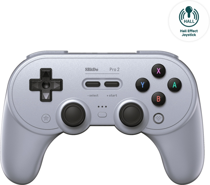 8Bitdo PRO 2 - Hall Edition -langaton peliohjain, harmaa, Switch / PC / Android ryhmässä KODINELEKTRONIIKKA / Pelikonsolit & Tarvikkeet / Nintendo Switch / Tarvikkeet @ TP E-commerce Nordic AB (C61643)