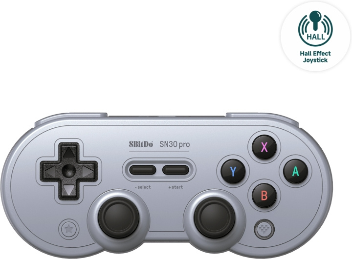 8Bitdo SN30 Pro - Hall Edition -langaton peliohjain, harmaa, Switch / PC / Android ryhmässä KODINELEKTRONIIKKA / Pelikonsolit & Tarvikkeet / Nintendo Switch / Tarvikkeet @ TP E-commerce Nordic AB (C61645)