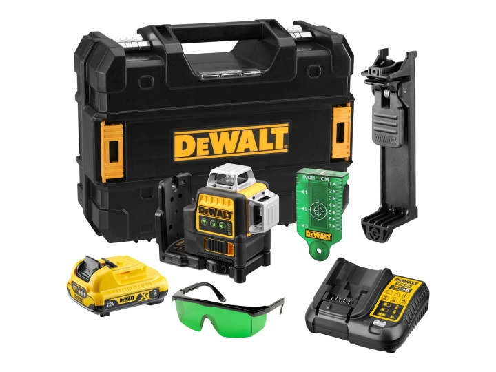 DeWALT DCE089D1G-QW Cross Line Laser Level ryhmässä KOTI, TALOUS JA PUUTARHA / Työkalut & Tee itse / Muut Työkalut & Tarvikkeet @ TP E-commerce Nordic AB (C61701)