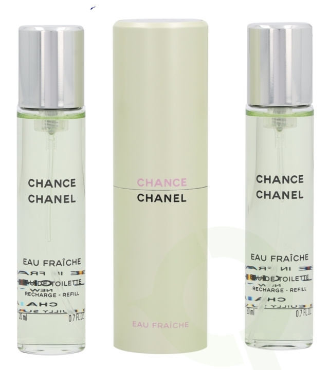 Chanel Chance Eau Fraiche Giftset 60 ml 2x Edt Spray Refill 20Ml/1x Edt Spray 20Ml - Twist and Spray ryhmässä KAUNEUS JA TERVEYS / Lahjapakkaukset / Naisten lahjapakkaukset @ TP E-commerce Nordic AB (C61889)