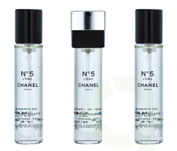 Chanel No 5 L\'Eau Giftset 60 ml Edt Spray 3x20ml ryhmässä KAUNEUS JA TERVEYS / Lahjapakkaukset / Naisten lahjapakkaukset @ TP E-commerce Nordic AB (C61894)