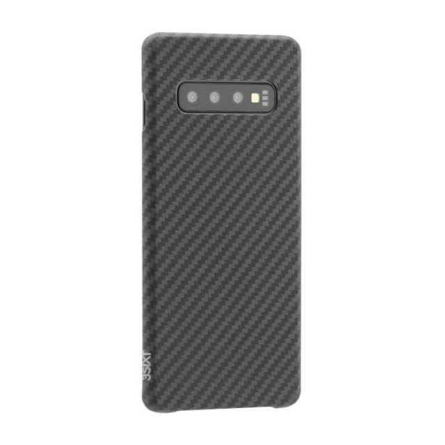 3SIXT Black Aramid Case - lämplig för Samsung Galaxy S10 ryhmässä ÄLYPUHELIMET JA TABLETIT / Puhelimen suojakotelo / Samsung @ TP E-commerce Nordic AB (C62000)