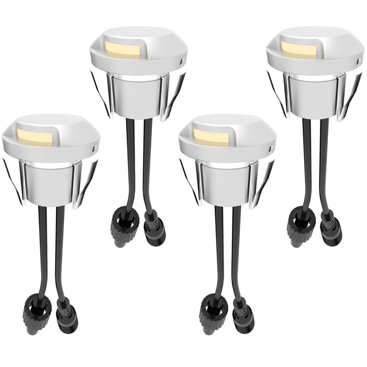 Llitt Allan Steplight kit 4-pack inkl strömadapter 12V 3000K 5lm IP67 ryhmässä KOTI, TALOUS JA PUUTARHA / Sähkö & Valaistus / Ulkovalaistus / Puutarhavalaistus @ TP E-commerce Nordic AB (C62126)