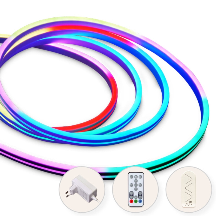 Llitt Alexandra Ledstrip kit RGBIC Neon Smart Tuya WiFi 2m ryhmässä KOTI, TALOUS JA PUUTARHA / Älykodit / Älykäs valaistus @ TP E-commerce Nordic AB (C62169)