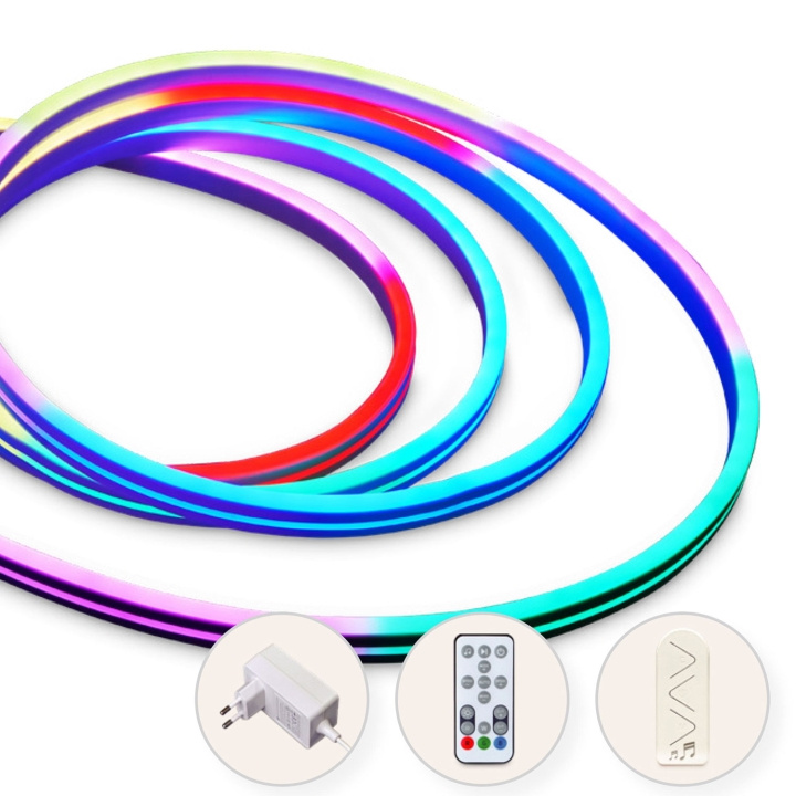 Llitt Alexandra Ledstrip kit RGBIC Neon Smart Tuya WiFi 5m ryhmässä KOTI, TALOUS JA PUUTARHA / Älykodit / Älykäs valaistus @ TP E-commerce Nordic AB (C62170)