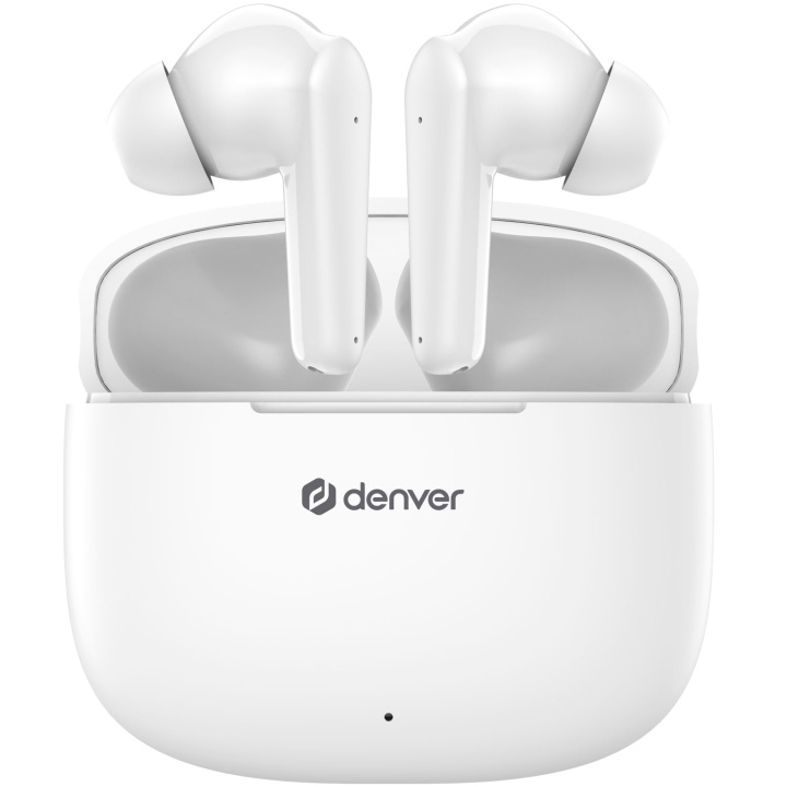 Denver TWE-48W True wireless Bluetooth hörlur med laddetui ryhmässä KODINELEKTRONIIKKA / Ääni & Kuva / Kuulokkeet & Tarvikkeet / Kuulokkeet @ TP E-commerce Nordic AB (C62196)