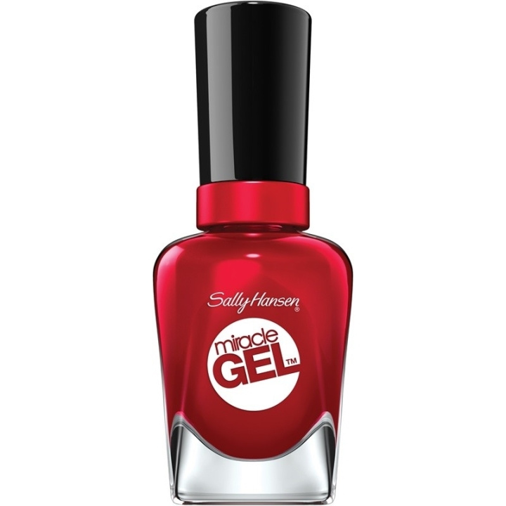 Sally Hansen Miracle Gel #680 Rhapsody Red ryhmässä KAUNEUS JA TERVEYS / Manikyyri/Pedikyyri / Kynsilakka @ TP E-commerce Nordic AB (C62246)