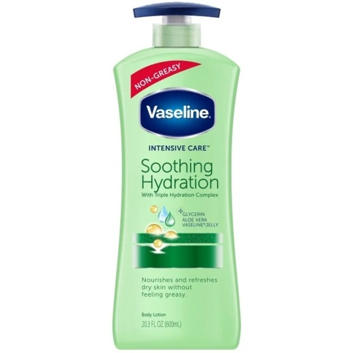 Vaseline Aloe Soothing Hydration Body Lotion 600ml ryhmässä KAUNEUS JA TERVEYS / Ihonhoito / Kehon hoito / Vartalovoide @ TP E-commerce Nordic AB (C62264)