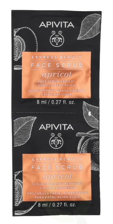 Apivita Express Beauty Face Scrub Set 16 ml 2x8ml - Apricot ryhmässä KAUNEUS JA TERVEYS / Ihonhoito / Kasvot / Kuorinta @ TP E-commerce Nordic AB (C62428)