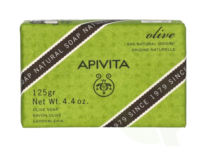 Apivita Natural Soap 125 g Olive ryhmässä KAUNEUS JA TERVEYS / Ihonhoito / Kehon hoito / Kylpy- ja suihkugeelit @ TP E-commerce Nordic AB (C62433)