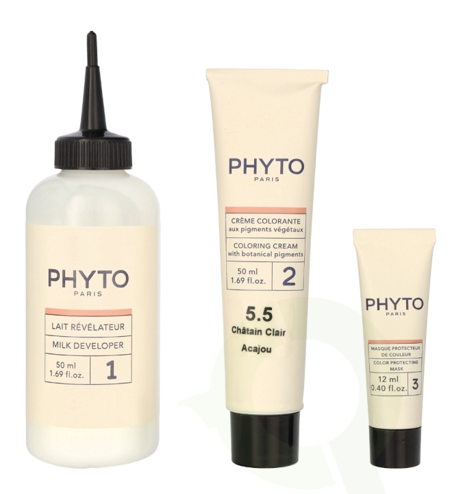 Phyto Phytocolor Permanent Color 112 ml 5.5 Light Mahogany Brown ryhmässä KAUNEUS JA TERVEYS / Hiukset &Stailaus / Hiustenhoito / Hiusväri / Hiusväri & Väripommi @ TP E-commerce Nordic AB (C62438)