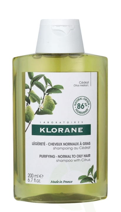 Klorane Purifying Shampoo With Citrus Pulp 200 ml ryhmässä KAUNEUS JA TERVEYS / Hiukset &Stailaus / Hiustenhoito / Shampoo @ TP E-commerce Nordic AB (C62469)