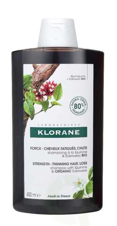 Klorane Strenghtening Shampoo With Quinine & Org. Edelweiss 400 ml ryhmässä KAUNEUS JA TERVEYS / Hiukset &Stailaus / Hiustenhoito / Shampoo @ TP E-commerce Nordic AB (C62474)