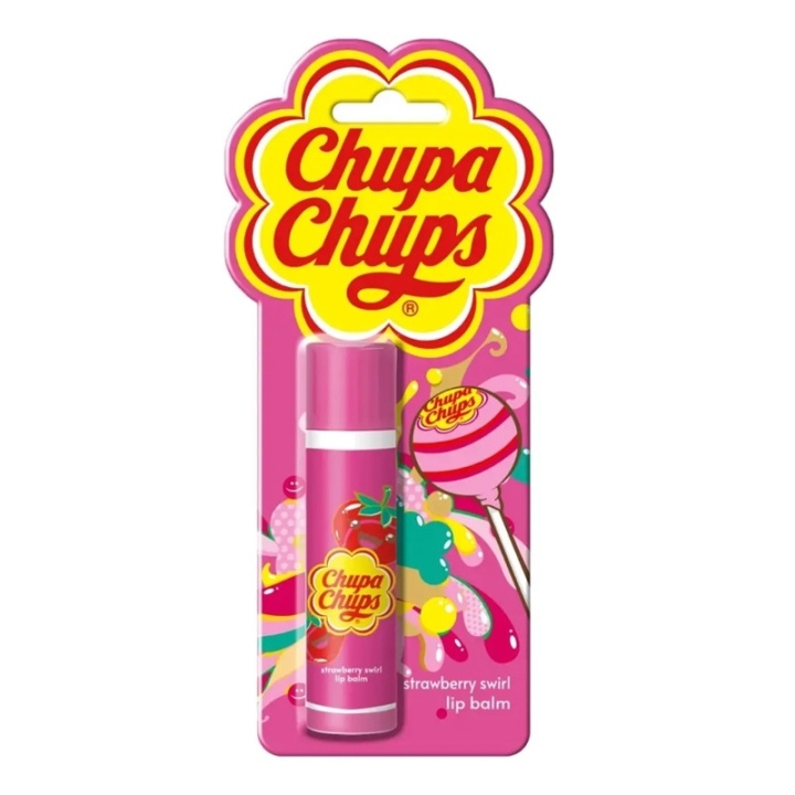 Lip Smacker Chupa Chups Lip Balm Juicy Strawberry ryhmässä KAUNEUS JA TERVEYS / Meikit / Huulet / Huulivoide @ TP E-commerce Nordic AB (C62484)
