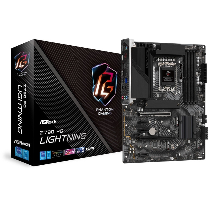 ASRock Z790 PG Lightning ATX LGA1700 Intel Z790 ryhmässä TIETOKOONET & TARVIKKEET / Tietokoneen komponentit / Emolevyt @ TP E-commerce Nordic AB (C62526)