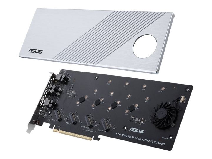 ASUS HYPER M.2 X16 GEN 4 CARD Interfaceadapter ryhmässä TIETOKOONET & TARVIKKEET / Tietokoneen komponentit / Kovalevyt / Sovittimet & Tarvikkeet @ TP E-commerce Nordic AB (C62623)