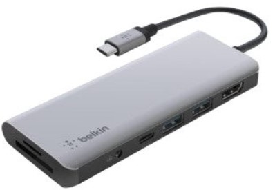 Belkin CONNECT USB-C 7-in-1 Multiport Adapter Dockingstation ryhmässä TIETOKOONET & TARVIKKEET / Kannettavat tietokoneet & tarvikkeet / Telakka @ TP E-commerce Nordic AB (C62650)