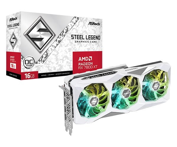 ASRock Steel Legend Radeon RX 7800 XT 16GB OC 16GB ryhmässä TIETOKOONET & TARVIKKEET / Tietokoneen komponentit / Näytönohjaimet @ TP E-commerce Nordic AB (C62676)