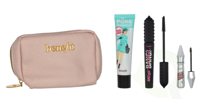 Benefit Top Trip Beauty Set 33.5 ml Porefessional Primer 22ml/Badgal Bang! Mascara 8,5gr/Gimme Brow+ #3 3gr/Pouch ryhmässä KAUNEUS JA TERVEYS / Lahjapakkaukset / Naisten lahjapakkaukset @ TP E-commerce Nordic AB (C62960)