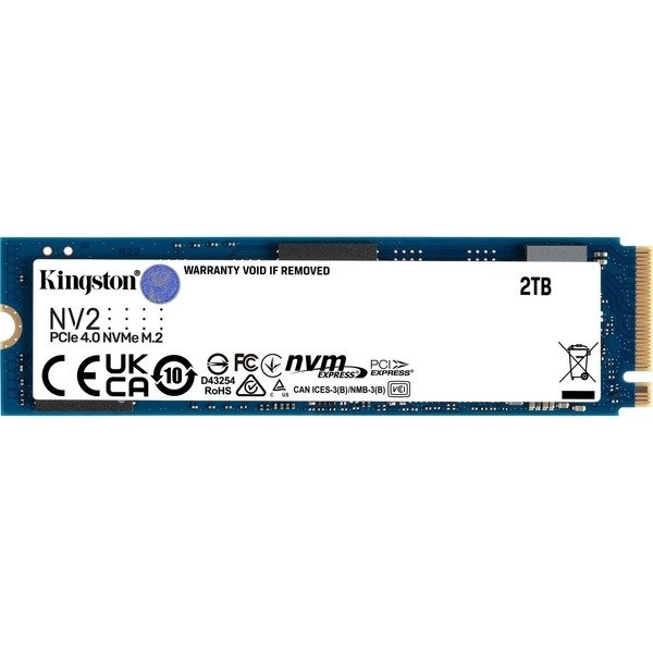 Kingston 2 TB SSD Kingston NV2 M.2 2280 PCIe 4.0 NVMe [R3500/W2800] ryhmässä TIETOKOONET & TARVIKKEET / Tietokoneen komponentit / Kovalevyt / SSD @ TP E-commerce Nordic AB (C63183)