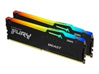 Kingston FURY Beast DDR5 16GB kit 5200MHz CL40 On-die ECC ryhmässä TIETOKOONET & TARVIKKEET / Tietokoneen komponentit / RAM-muistit / DDR5 @ TP E-commerce Nordic AB (C63229)