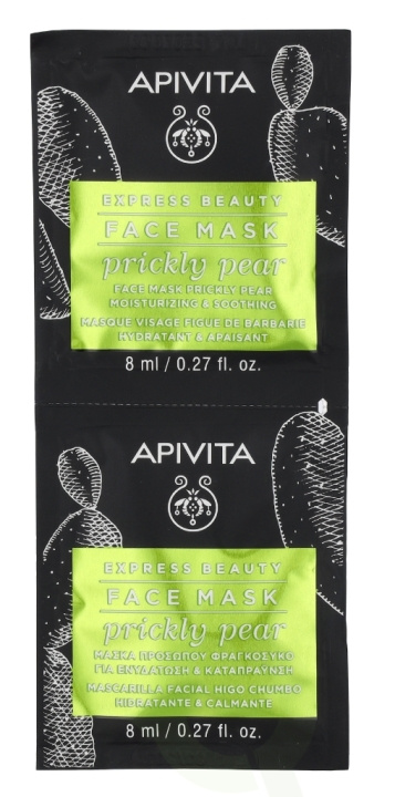 Apivita Express Beauty Face Mask Set 16 ml 2x8ml - Prickley Pear ryhmässä KAUNEUS JA TERVEYS / Ihonhoito / Kasvot / Naamiot @ TP E-commerce Nordic AB (C63427)
