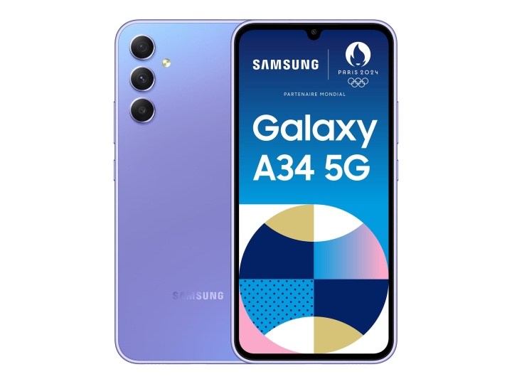 Samsung Galaxy A34 5G 6.6 128GB Violet ryhmässä ÄLYPUHELIMET JA TABLETIT / Kännykät & smartphones @ TP E-commerce Nordic AB (C63564)