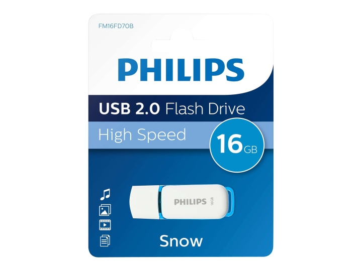 Philips FM16FD70B Snow edition 2.0 16GB USB 2.0 Blue White ryhmässä KODINELEKTRONIIKKA / Tallennusvälineet / USB-muistitikku / USB 2.0 @ TP E-commerce Nordic AB (C63658)
