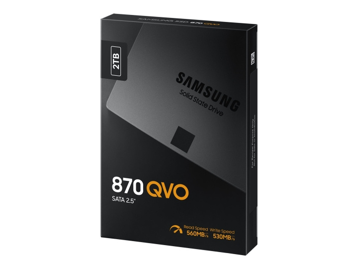 Samsung 870 QVO SSD MZ-77Q2T0BW 2TB 2.5 SATA-600 ryhmässä TIETOKOONET & TARVIKKEET / Tietokoneen komponentit / Kovalevyt / SSD @ TP E-commerce Nordic AB (C63676)